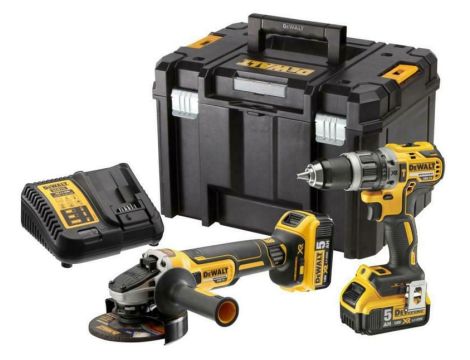 DEWALT ZESTAW COMBO 18V DCK2080P2T (DCD796, DCG405) 2x5,0Ah TSTAK