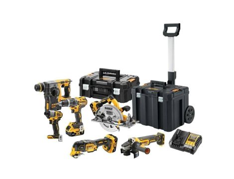 DEWALT ZESTAW COMBO 18V DCK624P3T (DCD796, DCG405, DCH273, DCF840, DCS572, DCS356) 3x5,0Ah TSTAK