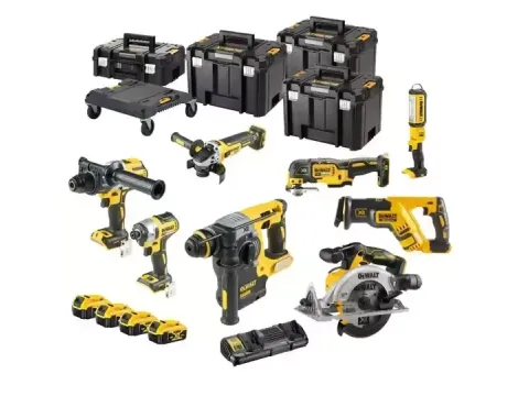 DEWALT ZESTAW COMBO 18V DCK853P4T (DCD996, DCF887, DCS565, DCS367, DCS356, DCH273, DCG405, DCL050) 4x5,0Ah  TSTAK WÓZEK