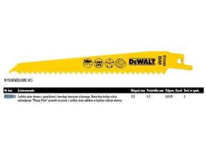 DEWALT BRZE.SZABL. 152x4,2mm S611VF DREWNO Z GWOŹDZIAMI, PCV /5szt.