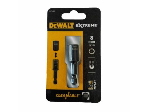 DEWALT KOŃCÓWKA Z NASADKĄ  8mm UDAROWA SAMOCZYSZCZĄCA