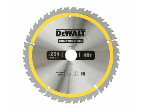 DEWALT PIŁA TARCZ 254x30mm 40z CONSTRUCTION