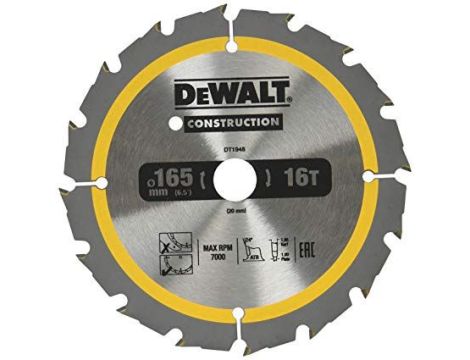 DEWALT PIŁA TARCZ.165x20mmx16z