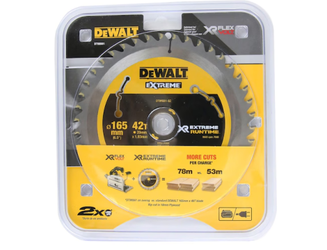 DEWALT PIŁA TARCZ.165x20mmx40z EXTREME RUNTIME