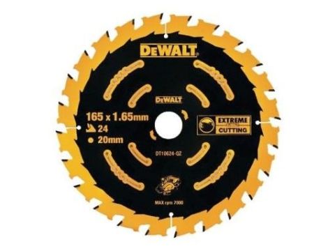 DEWALT PIŁA TARCZ.165x24z2,0mm+5` DO ZAGŁĘBIARKI