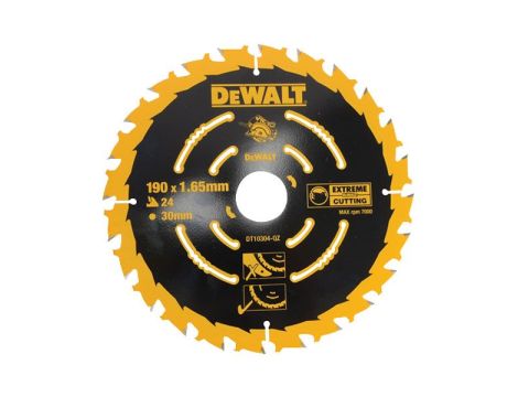 DEWALT PIŁA TARCZ.190x30mmx24z 1,65mm GRUBOŚCI