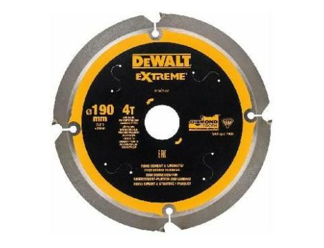 DEWALT PIŁA TARCZ.190x30mmx4z Fibre Cement ...