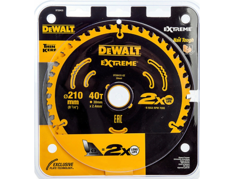 DEWALT PIŁA TARCZ.210x30mmx40z