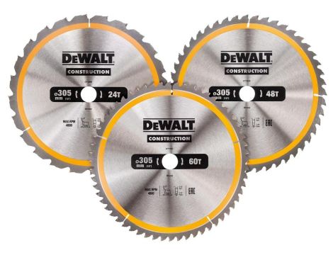 DEWALT PIŁA TARCZOWA KPL. 3szt. /305mm