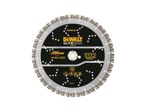 DEWALT TARCZA DIAM.SEG. 350mm ELITE PRĘTY ZBROJ./BETON