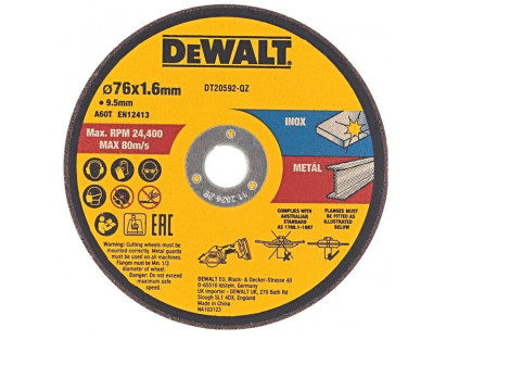 DEWALT TARCZA METAL  76x1,6mm DO DCS438 /3szt.