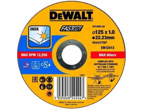 DEWALT TARCZA METAL 125x1,0mm