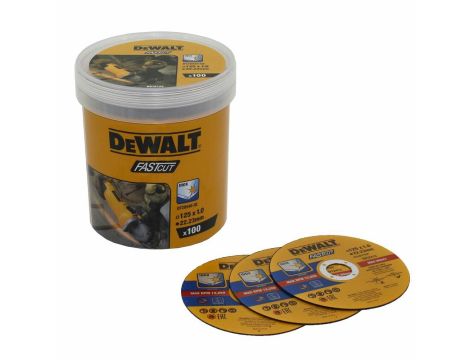 DEWALT TARCZA METAL 125x1,0mm INOX /100szt. W WIADERKU