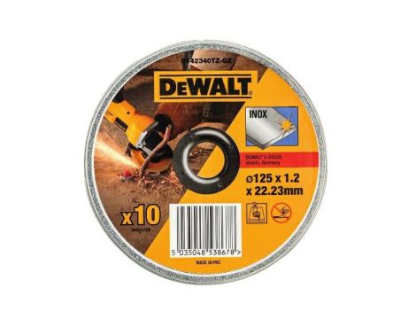 DEWALT TARCZA METAL 125x1,2mm INOX/10szt