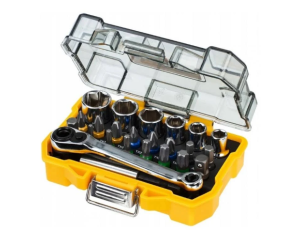 DEWALT ZESTAW KOŃCÓWEK +NASADKI +GRZECHOTKA 24cz.
