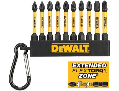 DEWALT ZESTAW KOŃCÓWEK FLEXTORQ 10cz.