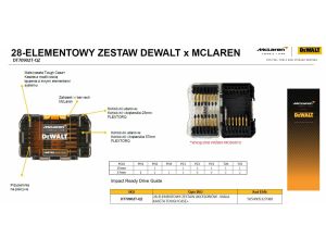 DEWALT ZESTAW KOŃCÓWEK FLEXTORQ 28cz. /MCALREN