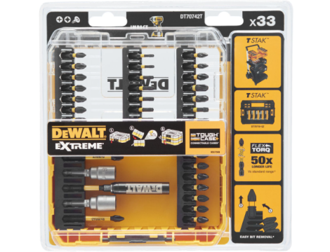 DEWALT ZESTAW KOŃCÓWEK FLEXTORQ 33cz.