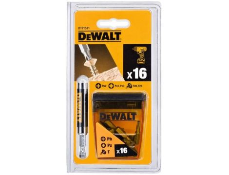 DEWALT ZESTAW KOŃCÓWEK+UCHWYT 16CZ. .