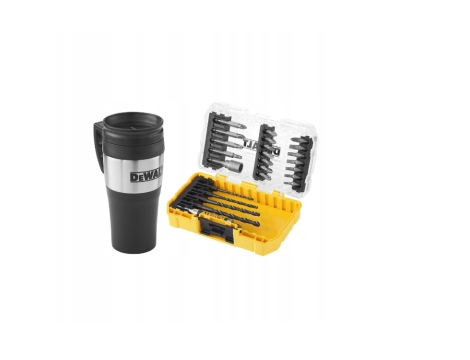 DEWALT ZESTAW WIERTEŁ I BITÓW  25cz. +KUBEK