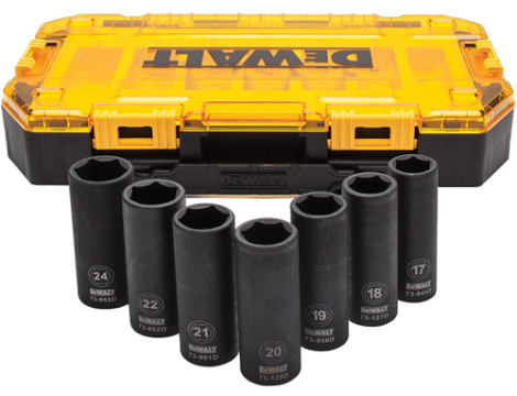 DEWALT NASADKA 1/2" UDAROWA KPL.  7el.