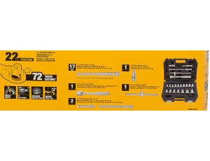DEWALT ZESTAW KLUCZY  22el. 1/2