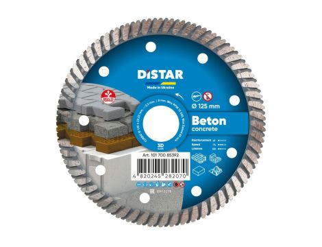 DISTAR TARCZA DIAMENTOWA BETON PRO 125 x 2,2 x 22,23mm TURBO