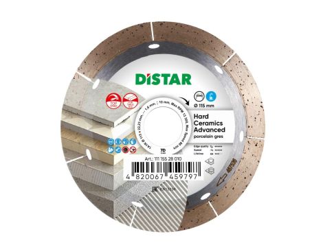 DISTAR TARCZA DIAMENTOWA HARD CERAMICS ADVANCED 115 x 1,6 x 10 x 22,23mm