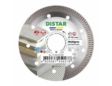 DISTAR TARCZA DIAMENTOWA MULTIGRES 115 x 1,4 x 10 x 22,23mm