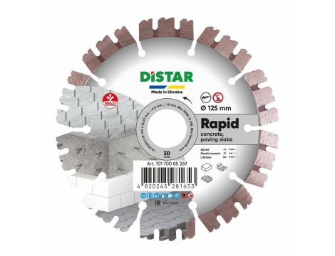 DISTAR TARCZA DIAMENTOWA RAPID 125 x 2,0/1,2 x 10 x 22,23