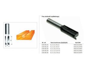 CONDOR FREZ DO DREWNA  8x2x10x25mm   203 PROSTY, BEZ ŁOŻYSKA.