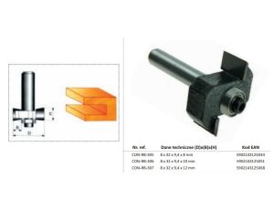 CONDOR FREZ DO DREWNA 8x32x9,4x12mm 307. ..DO ROWKOWANIA, Z ŁOŻYSKIEM. - image 2