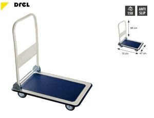 CONDOR WÓZEK MAGAZYNOWY 4-KOŁOWY 150KG PLATFORMA 73x47cm