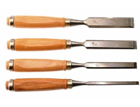 DREL DŁUTA DO DREWNA PŁASKIE KPL. 4szt. 6/12/18/24mm