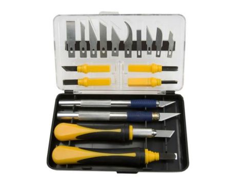 DREL NOŻE I DŁUTA PRECYZYJNE 22szt.