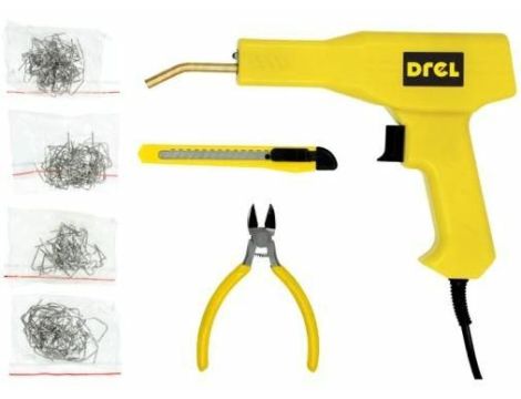 DREL ZGRZEWARKA DO PLASTIKU 30W DIODA LED + AKCESORIA.