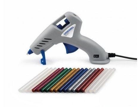 DREMEL PISTOLET DO KLEJU DUAL TEMP 7mm + KLEJ BROKAT