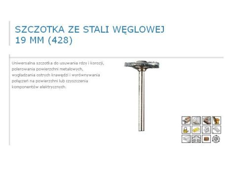 DREMEL SZCZOTKA POLERSKA STAL.19mm 2szt.