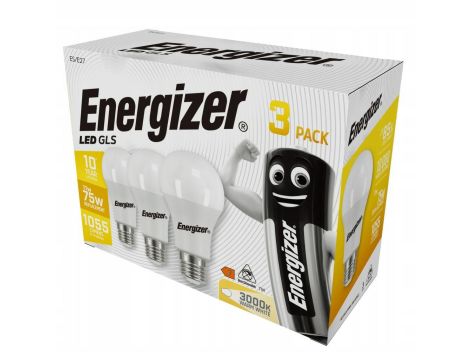 ENERGIZER ŻARÓWKA BULB 11W / 75W E27 1055LM BARWA CIEPŁA 3szt.