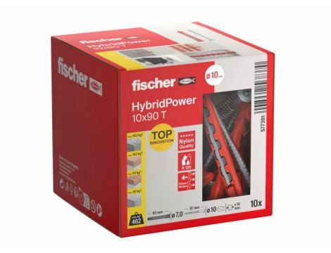 FISCHER KOŁEK HYBRIDPOWER 10x90 /10szt. TORX OGNIOODPORNY - 2