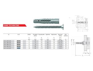 FISCHER KOŁEK ROZPOROWY UX10x60R S/20 .MOC. LEKKIE UNIWER. /10szt.