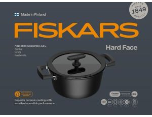 FISKARS GARNEK 3,5 L Z POWŁOKĄ NIEPRZYWIERAJĄCĄ I Z POKRYWKĄ HARD FACE
