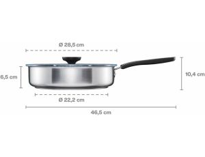 FISKARS PATELNIA 26cm Z POWŁOKĄ CERAMICZNĄ Z POKRYWKĄ FUNCTIONAL FORM