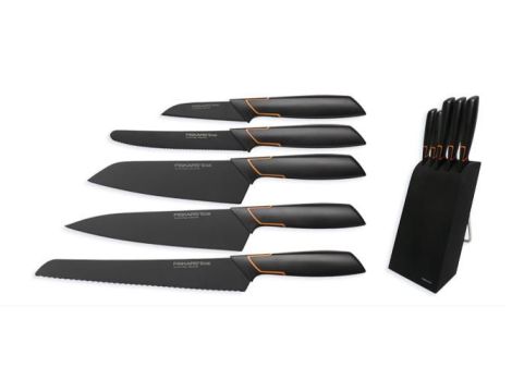 FISKARS ZESTAW 5 NOŻY W BLOKU EDGE