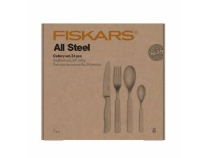 FISKARS ZESTAW SZTUĆCÓW 24szt. ALL STEEL