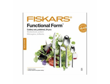 FISKARS ZESTAW SZTUĆCÓW 24szt. BŁYSZCZĄCE FF