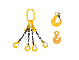 ZAWIESIE ŁAŃCUCHOWE 4-CIĘGN. 11,2T/3,5m HAKI Z ZABEZPIECZENIEM +SKRACANIE