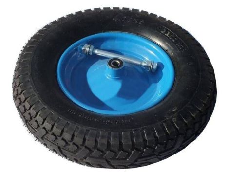 KOŁO PNEU.400/METAL.ŁOŻ+OŚ/6PR/NIEB. ***