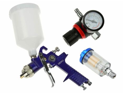 PISTOLET LAK HVLP 1,4mm + REDUKTOR I ODWADNIACZ /GEKO