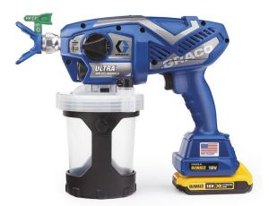 GRACO PISTOLET DO MALOWANIA ULTRA AIRLES ( 2 x AKU. 2AH DEWALT+ ŁAD. ) + TORBA
